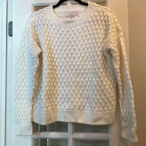 Loft Cream Soft Knit Crew Neck Sweater